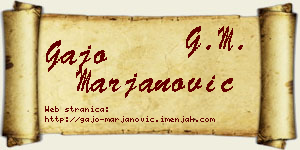 Gajo Marjanović vizit kartica